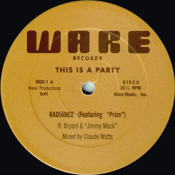 Radiance - This Is A Party