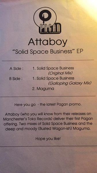 Attaboy - Solid Space Business EP