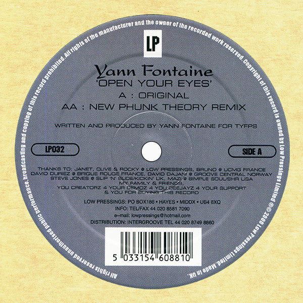 Yann Fontaine - Open Your Eyes