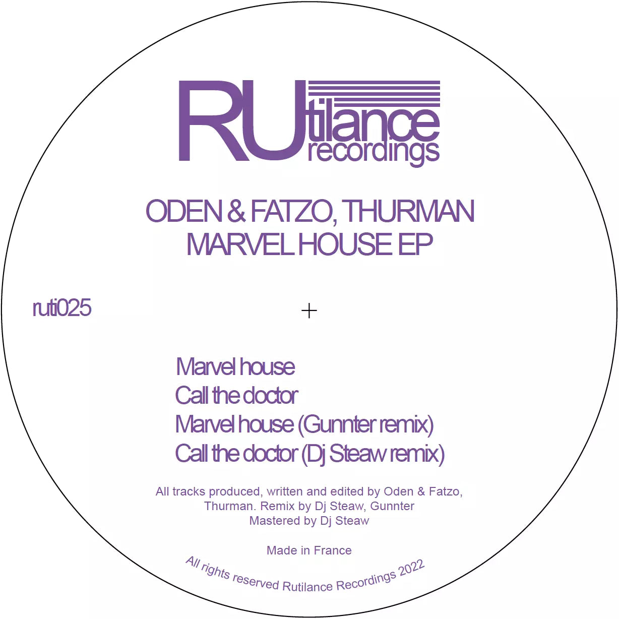 Oden & Fatzo,thurman - Marvel House Ep (Steaw & Gunnter