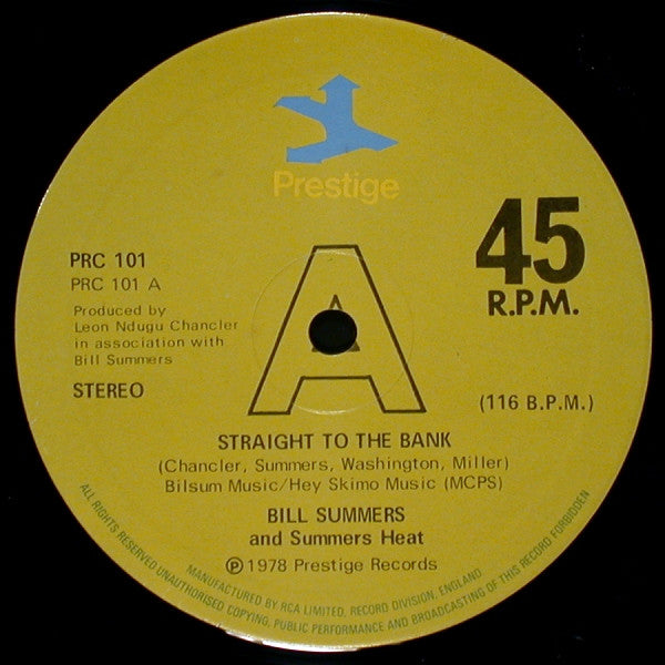 Bill Summers And Summers Heat* - Straight To The Bank