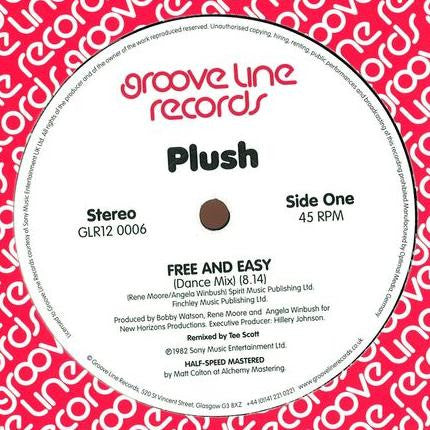 Plush - Free And Easy (Dance Mix) / Burnin Love (Dance Mix)