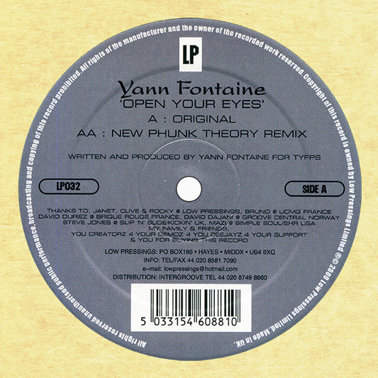 Yann Fontaine - Open Your Eyes