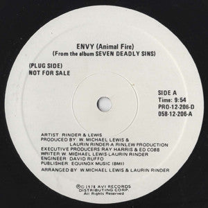 Rinder & Lewis - Envy / Lust